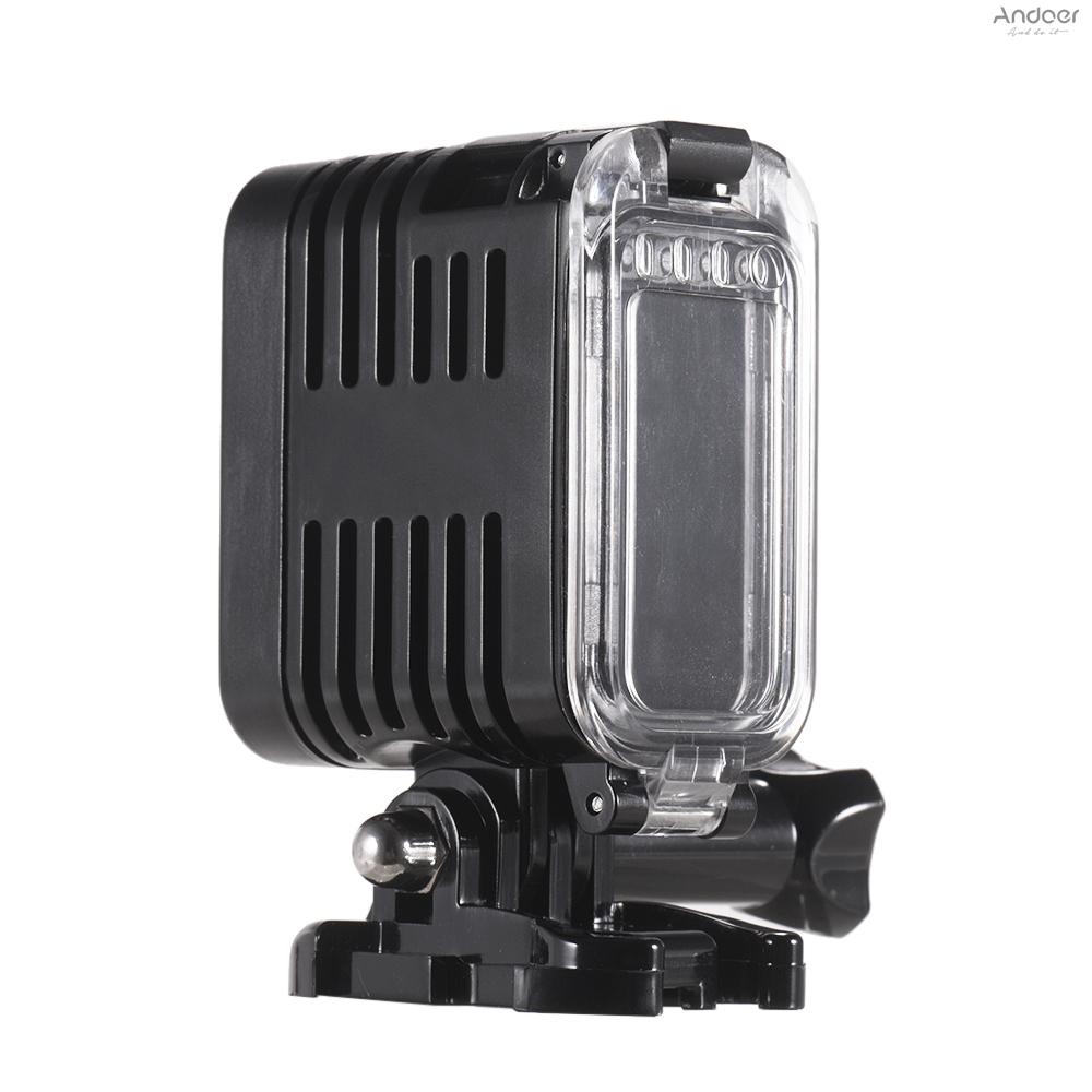 ไฟ LED กันน้ํา 5500-6000K 300Lux ใต้น้ํา มุมกว้าง 30 ม. ชาร์จ Micro USB สําหรับ GoPro Hero 7 6 5 4 3+ 3 Session และกล้องแอคชั่นอื่นๆ
