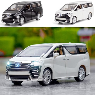 โมเดลรถยนต์ 1:24 Toyota Vellfire MPV แบบดึงถอยหลัง ของเล่นสําหรับเด็ก