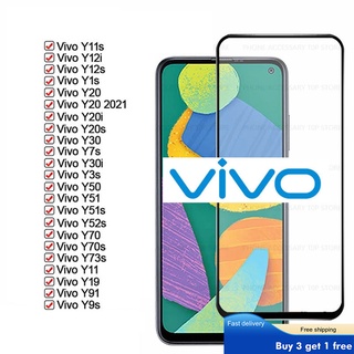 ฟิล์มกระจกนิรภัยกันรอยหน้าจอ แบบเต็มจอ สําหรับ Vivo Y1s Y3 Y3S Y11 Y11S Y12a Y12s Y12i Y15 Y17 Y20 Y20A Y20G Y20s Y20i Y28 Y31 Y30 Y30G Y31S Y50 Y51 Y51a Y51S Y52 Y52S Y53S Y55 Y55S