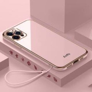 Modu เคส Xiaomi Redmi Note 11S 11 10S 10 9 Pro POCO X3 NFC Pro ชุบ สี่เหลี่ยม ซิลิโคน เคส พร้อมสายคล้อง เคสโทรศัพท์