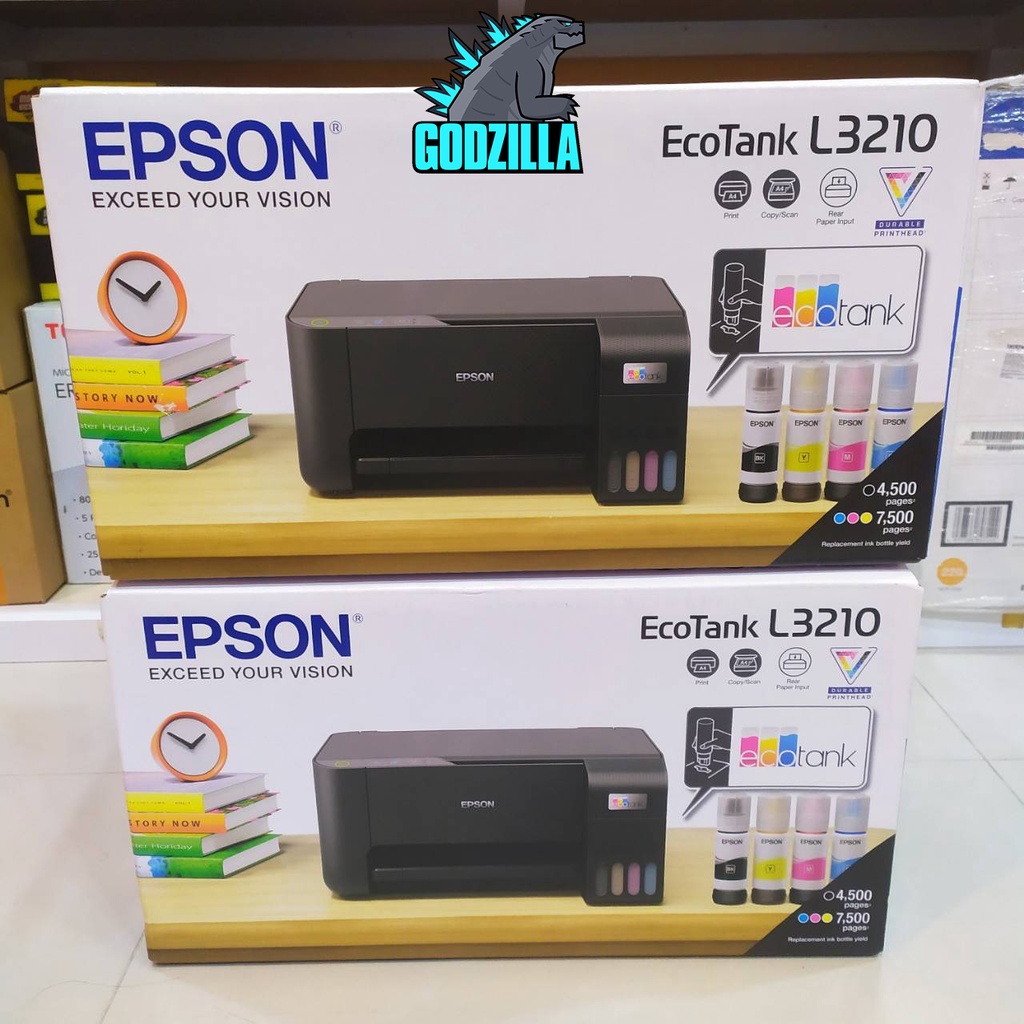 Epson EcoTank L3210 All-in-One Ink Tank Printer (น้ำหมึกแท้ 4ขวด)