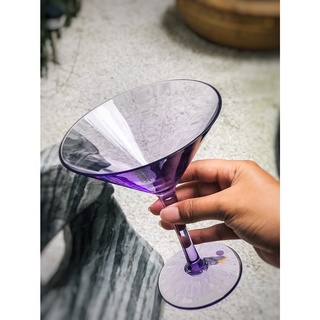 (ขายปลีก 1ใบ) แก้วคอกเทล มาตินี่ Martini Purple 295 ml