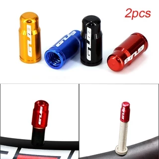 GUB 2pcs อลูมิเนียมจักรยานยางวาล์วหมวก Ultralight Schrader/Presta ยางวาล์ว Protector MTB Road Bike Tyre หมวกด้านในฝาครอบวาล์ว AV/FV Universal ขี่จักรยาน
