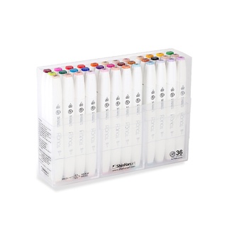 TOUCH TWIN 36 BRUSH MARKER SET (S1203600) / มาร์คเกอร์หัวพู่กัน-หัวตัดขนาดกลาง เซ็ต 36 แท่ง แบรนด์ Touch จากประเทศเกาหลี