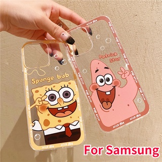 เคสโทรศัพท์มือถือ ลายการ์ตูนสพันจ์บ็อบ แฟชั่น สําหรับ Samsung Galaxy S21 S20 FE S22 Plus Note 10 20 A12 A13 A11 M12 A20 A30 A50 A02 M02 M10S A31 A51