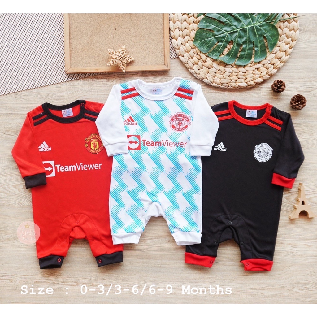 ชุดเด็กแมนยู ชุดบอลเด็กทารก ชุดหมียาวเด็ก ทีมฟุตบอลแมนยู Man u ได้ทั้ง 3ชุด ราคา420บาท ชุดแขนยาวเด็ก