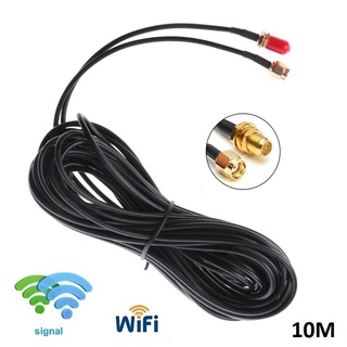 สายอากาศ Wifi  PR-SMA 10 เมตร WiFi Router Antenna Extension Cable 10M