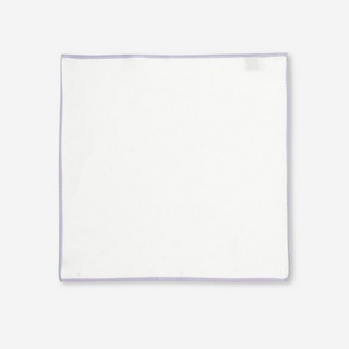 SUIT SELECT Gaku Pocket Square (White/Purple)