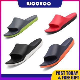 WOOVOO รองเท้าแตะแบบสวม แฟชั่นสำหรับผู้ชาย