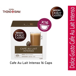 CAFÉ AU LAIT INTENSO คาเฟ่ โอเล่ต์ NESCAFE DOLCE GUSTO CAFE AU LAIT INTENSO 16 แคปซูล/กล่อง BBE:31/03/2024