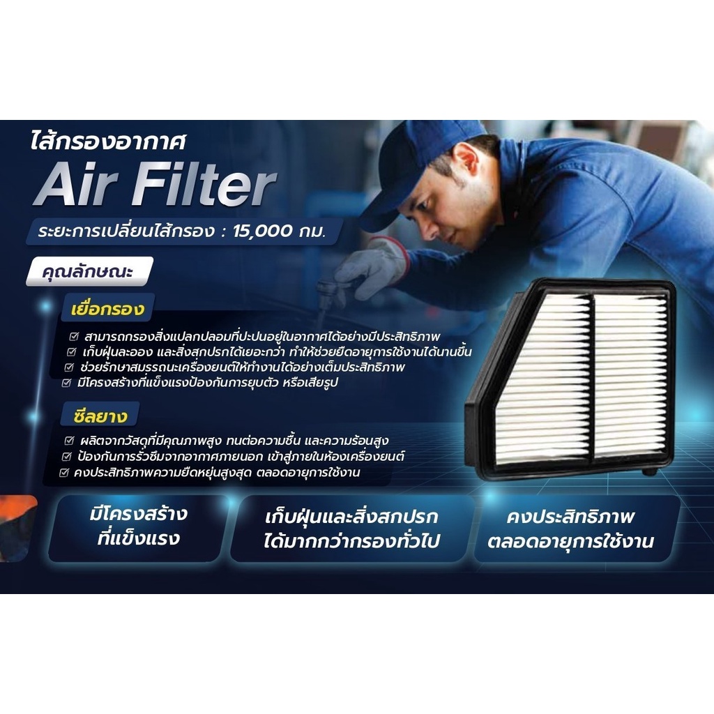 AARON กรองอากาศ HONDA CR-V G5 ฮอนด้า ซีอาวี 2.4 ปี 17-19 ไส้กรองอากาศ แอรอน - รูปที่ 2