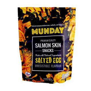 Salmon Salted Egg Snack Munday  แซลมอนไข่เค็มสแน็ควันจันทร์ 30 กรัม