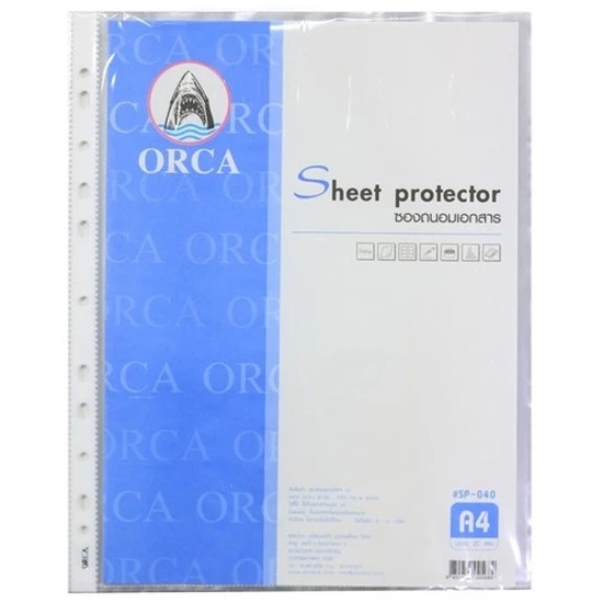 (KTS)ซองถนอมเอกสาร ORCA A4 SP-040 ไส้แฟ้ม11รู