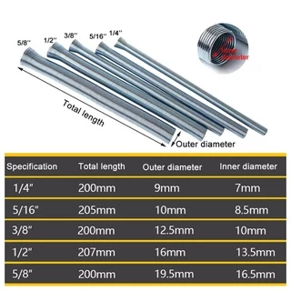 ชุดดัดแป๊ป สปริง 5ขนาด 1/4,5/16,3/8,1/2,5/8 ชุดดัดท่อแอร์ ทองแดง อลูมิเนียม สแตนเลส ชุดดัดท่อ ดัด ท่อ แป๊บ แอร์ แป๊ป