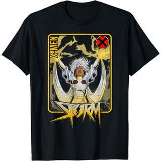 ผ้าฝ้ายคอกลมเสื้อยืด พิมพ์ลาย Marvel X-Men Storm Playing Card สําหรับผู้ชายfrom S-4XL