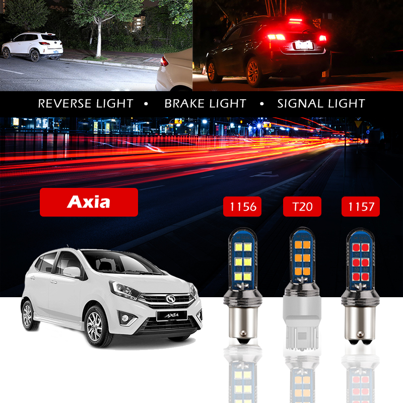 [PERODUA] Axia 12LED รถย้อนกลับสัญญาณไฟเบรค 1156/P21W T20/7440/7443 1157/P21-5W