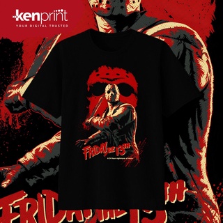 T-shirt  เสื้อยืด พิมพ์ลายฮาโลวีน FRIDAY 13 ปี | Jason VOORHEES | สยองขวัญ | ผ้าฝ้ายพรีเมี่ยมยุค 30 - เด็กทารกวัยรุ่นและ