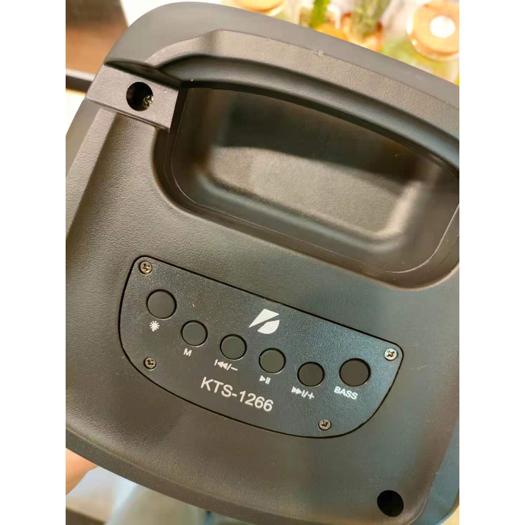 ลำโพงบลูทูธ ดอก4นิ้ว2ดอก ลำโพงปาร์ตี้ KTS-1266 งานหรู เบสแน่น 20 วัตต์ ปรับเบส-ไฟได้ ปิดไฟได้  มีที่วางมือถือ แบตในตัว - รูปที่ 3