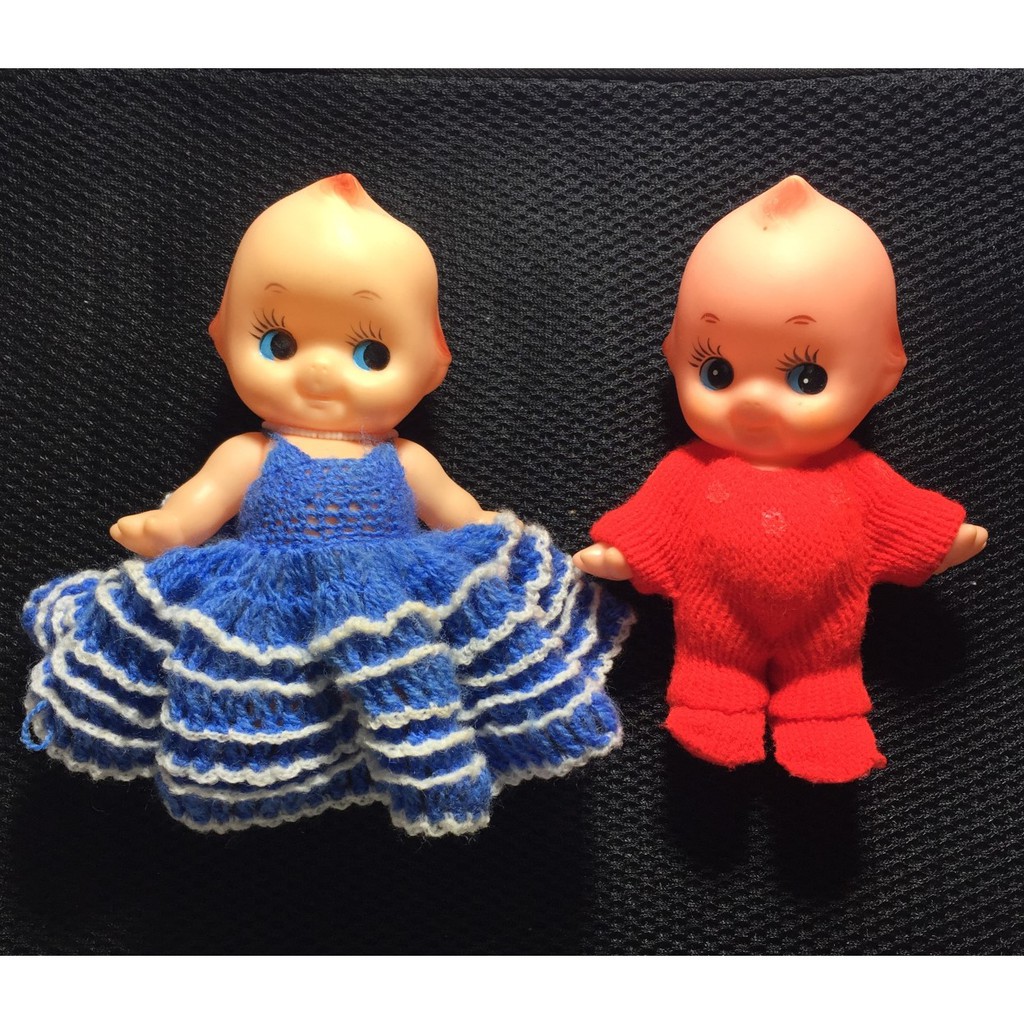 Kewpie Doll  ตุ๊กตา น่ารัก  Vintage Kewpie Cameo movable rubber doll Lot of 2 Cute RARE  6 "