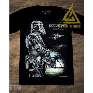 BT 86 Rogue One Star Wars Death Trooper เสื้อยืด สีดำ Black Timber T-Shirt ผ้าหนา สกรีนลาย S M L XL XXL