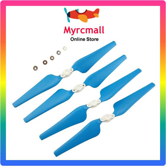 Syma X8HC X8HW X8HG RC Quadcopter Drone ใบพัดพับได้ชุดสีฟ้า 4 ชิ้น