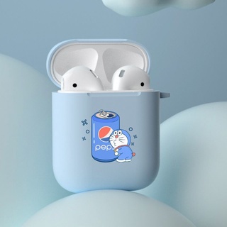 เคสหูฟังบลูทูธไร้สาย ซิลิโคนนุ่ม ลายการ์ตูนโดราเอมอน สําหรับ airpods 2nd 2nd Generation