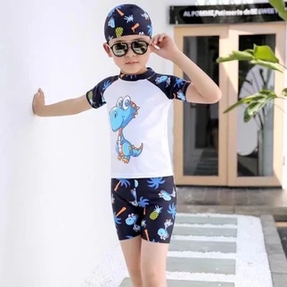 🏊‍🏊‍พร้อมส่ง🎈 ชุดว่ายน้ำเด็กขาสั้น 2-14ขวบ ราคาถูก