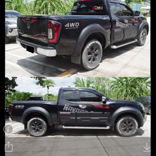 คิ้วล้อ โปร่งล้อ 6 นิ้วเรียบ นาวาร่า 2 ประตู แคป ยกสูง navara np300