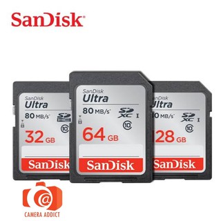 SanDisk Ultra SD 16GB / 64GB 80MB/s C10 SDHC UHS-I Memory Card (Original Sandisk X