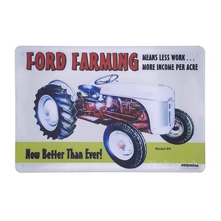 ป้ายสังกะสีวินเทจ Ford Farming Model 8N