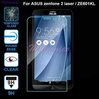 2 ชิ้น/ล็อต asus zenfone 2 laser ze 601 kl กระจกนิรภัยกันรอยหน้าจอด้านหน้าสําหรับ asus zenfone