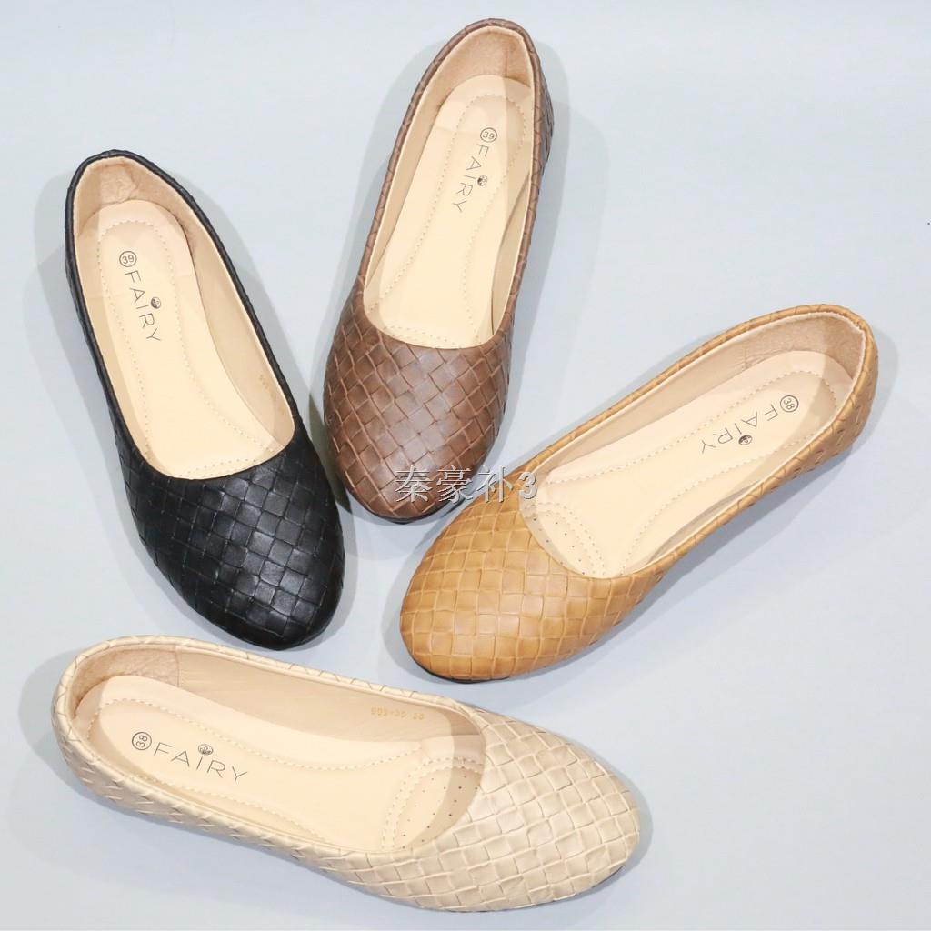 ✈รองเท้าส้นแบน 999-35 รองเท้าหุ้มส้น   FAIRY