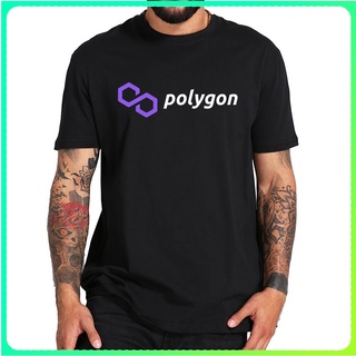 เสื้อยืดผ้าฝ้ายพิมพ์ลายคลาสสิกPolygon MATIC เสื้อยืดลําลอง ผ้าฝ้าย แขนสั้น คอกลม พิมพ์ลาย Cryptocurrency Blockchain Cryp