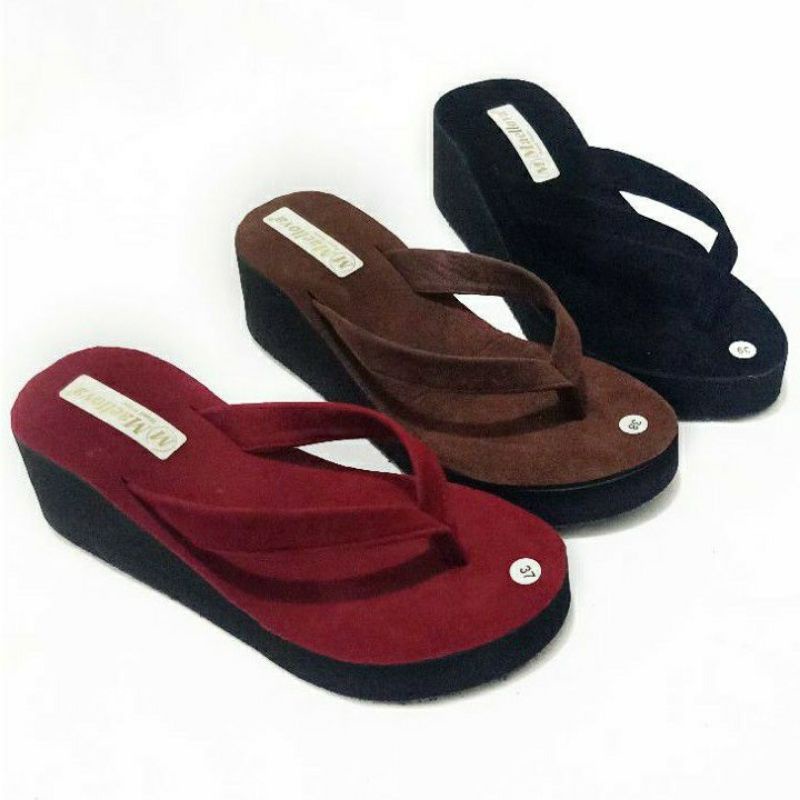 รองเท้าแตะส้นเตารีดฟองน้ํากํามะหยี่ | รองเท้าส้นเตารีด VELVET CLIP
