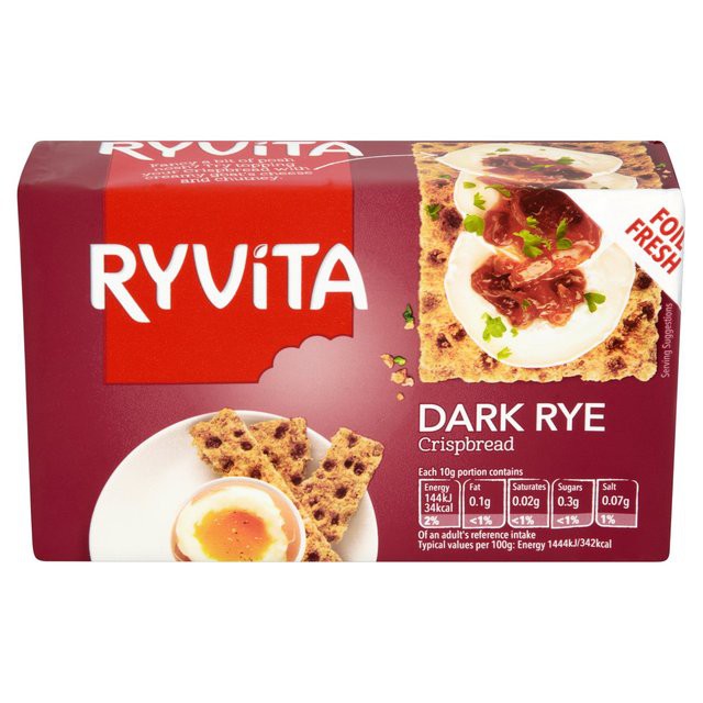 Ryvita Crispbread Dark Rye 250g  รย์วิต้า ขนมปังอบกรอบชนิดแผ่น รสดาร์ค 250 กรัม