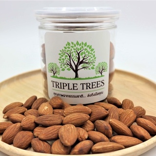 อัลมอนด์เม็ดอบ ไม่ปรุงรส (ขนาด 200 กรัม) เกรด A  คีโตทานได้ &gt;&gt; Almond Whole Roasted  จาก Triple Trees