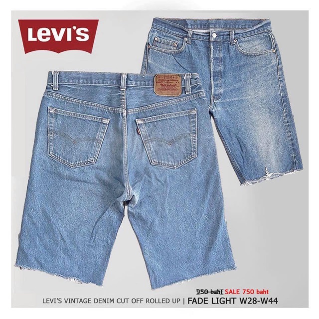 LEVI's 50X กางเกง ขาสั้น levis 501 & 505 Used Vintage Short Cuts