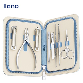 Llano 8 In 1 ชุดกรรไกรตัดเล็บมือเล็บเท้ากรรไกรตัดเล็บสแตนเลสชุดเครื่องมือท่องเที่ยว