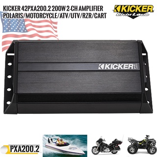 (ของแท้ 100)Kicker 42PXA2002 เพาเวอร์แอมป์มอเตอร์ไซด์ เรือ รถเอทีวี รถยนต์กำลังขับสูงสุด 100วัตต์x 2 ch มีขนาดเล็ก