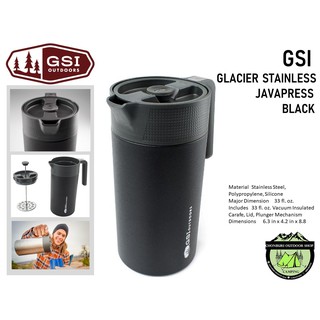 กระบอกน้ำ GSI Glacier Stainless JavaPress BLACK