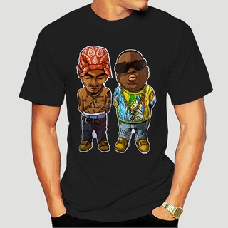 เสื้อยืดโอเวอร์ไซส์Lyzh Camisa Camiseta เสื้อยืดลําลอง แขนสั้น คอกลม พิมพ์ลาย Notorious Big Thug Life สีดํา สไตล์ฮิปฮอป