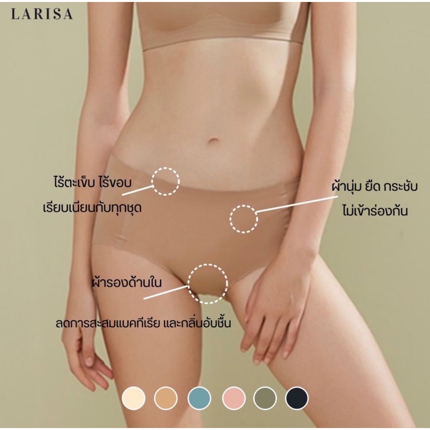 LARISSA BASIC PANTY  กางเกงในไร้ขอบ กางเกงในล่องหน ไม่บาดขอบขา - รูปที่ 2