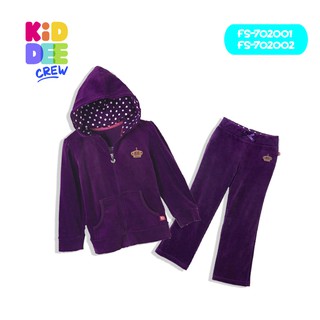 KiddeeCrew จับคู่เซทเสื้อhoodie Juicy Couture สีม่วง และ กางเกง Juicy Couture สีม่วง เด็กผู้หญิง เหมาะสำหรับอายุ 2-10 ปี