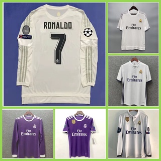 เสื้อสวมหัว แขนยาว ลาย Real Madrid 15/16 &amp; 16/17 สําหรับ Ronaldo