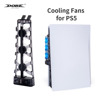 Dobe พัดลมระบายความร้อนคอนโซล PS5 พร้อมไฟแสดงสถานะ LED สําหรับ Sony Playstation 5