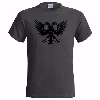 เสื้อยืดผ้าฝ้ายพิมพ์ลายขายดี เสื้อยืดผ้าฝ้าย 100% พิมพ์ลาย DOUBLE HEADED EAGLE EMBLEM สําหรับผู้ชาย