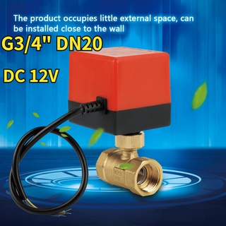 Docool Mo Dc 12V G3/4" Dn20 วาล์วทองเหลือง 2 ทางสําหรับควบคุมการไหลของการไหลของการไหล