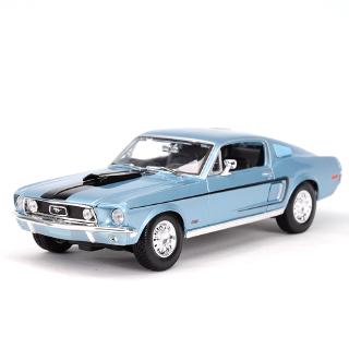 Maisto 1:18 1968 Ford Mustang GT Cobra Jet รถหล่อแบบคงที่โมเดลของเล่นงรถยนต์านอดิเรกของสะสม