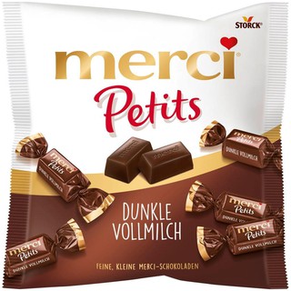 Merci Petits Chocolate Dark Whole-Dunkle Vollmilch 125g ช็อกโกแลตนำเข้าจากต่างประเทศ เมอชี่ เพอทิตส์ (merci Petits) 125