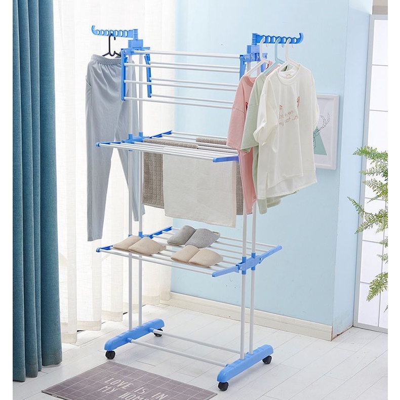 ราวตากผ้าพับได้ Clothes line ราวตากผ้าคอนโด **รุ่นใหม่** สินค้าพร้อมส่ง จากไทย!!!!